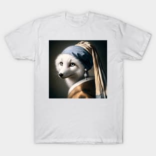 Wildlife Conservation - Pearl Earring Arctic Fox Meme T-Shirt